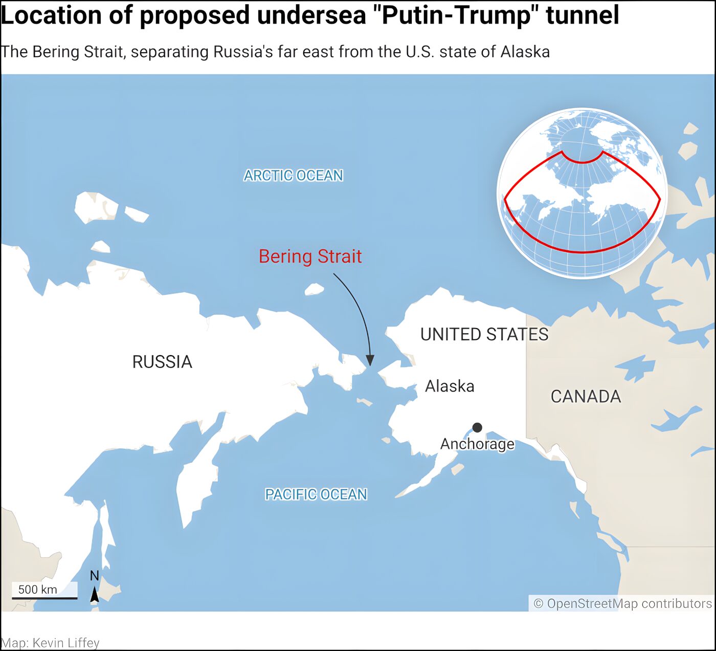 ロシアがベーリング海峡に海底トンネルを建設する米露経済協力案を提示ー米露の長年の夢、実現に期待
